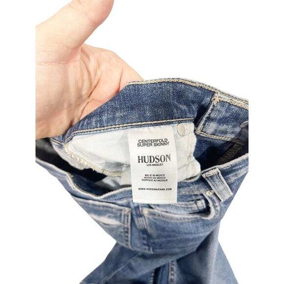 Hudson Centerfold Super Skinny Distressed Zip Ankle Womens Size 26 - Picture 5 of 9